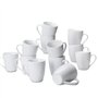 Amazon Basics Service de tasses à café, 12 unité, lot de 1, Porcelaine, 355 ml, Blanc (Anciennement marque AmazonCommercial)
