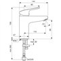 Ideal Standard B1714AA Ceraflex Robinet de lavabo sans bonde Grande