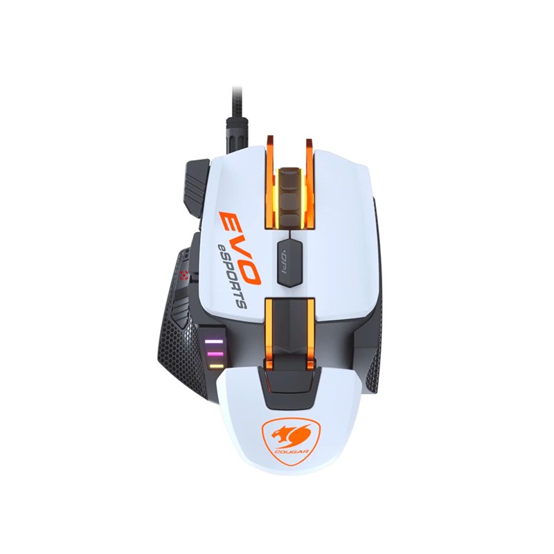 COUGAR GAMING | SOURIS GAMING | 700M EVO WHITE E-SPORT - Ergonomique - Capteur optique Pixart PMW3389 - Repose-mains ajustable -