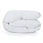 IDMarket - Couette 220x240 CM AELA Blanche en Plume d'oie Anti acarien 500 GR