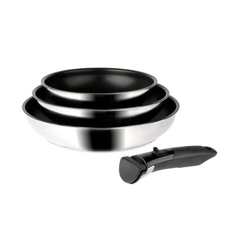 SITRAM - 713510 - Lot 3 poêles sitramovible Arpège en inox - revêtement anti-adhérent Ø20+24+28cm - Tous feux DONT induction, No