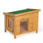 IDMarket - Maison pour Chat Niche en Bois avec Porte basculante à lamelles