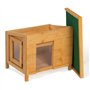 IDMarket - Maison pour Chat Niche en Bois avec Porte basculante à lamelles