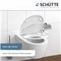 SCHÜTTE Flowers&Wood 82197, Abattant WC en Duroplast avec système d'abaissement Automatique, Compatible avec la majorité des cuv