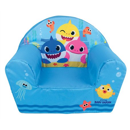Fun House 713375 Baby Shark Fauteuil Club Origine France Garantie pour Enfant L.52 x P.33 x H.42 cm, Tissu