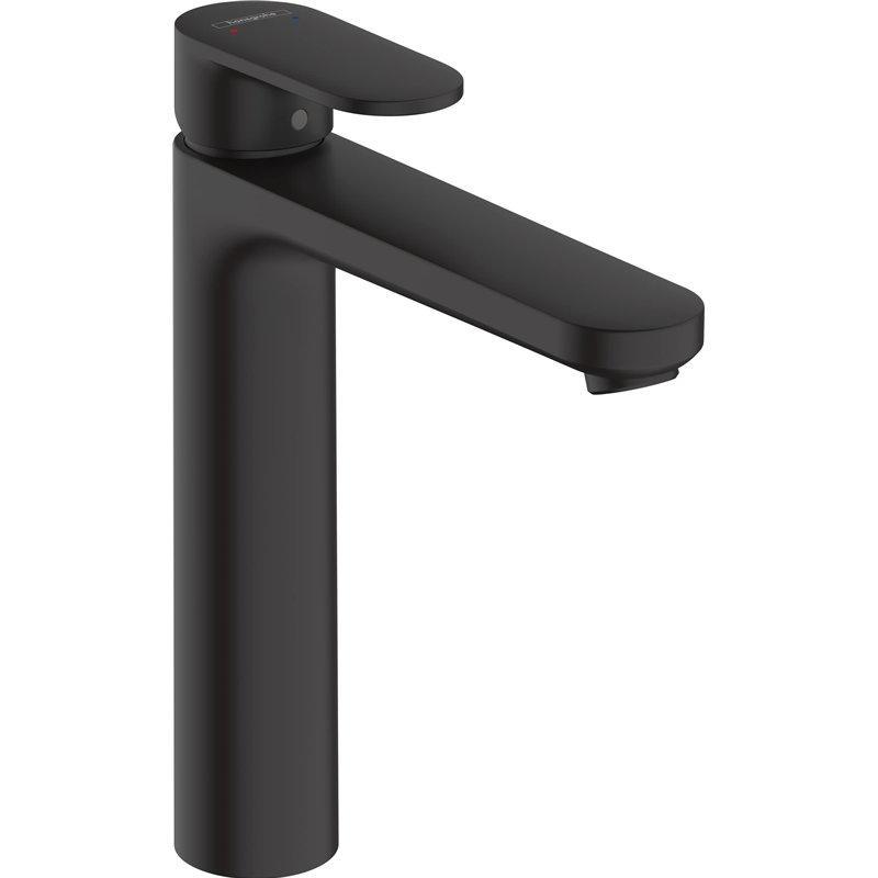 hansgrohe Vernis Blend Mitigeur de lavabo 190 avec tirette et vidage synthétique, noir mat, 71552670