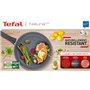 Tefal Poêle grill 26 cm, Induction, Revêtement antiadhésif Minéralia, Fonte d'aluminium, Becs verseurs, Indicateur de cuisson Th