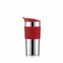 Bodum K11067-04 TRAVEL PRESS SET Mug à piston isotherme en inox double paroi, avec couvercle extra, 0.35 l