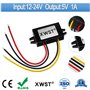 XWST Convertisseur de Descente DC DC 12V 24V à 5V Régulateur de Tension 1A 5W Convertisseur de Descente D'onduleur de Puissance