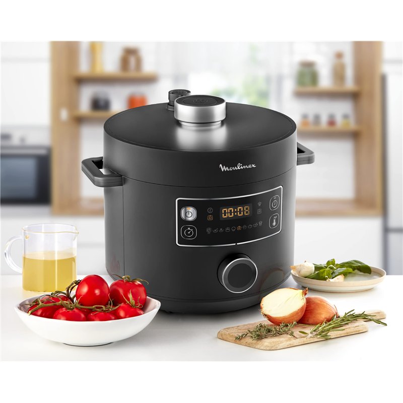 Image secondaire de Moulinex Epic Turbo Cuisine CE7548 Autocuiseur électrique 1090 W 10 programmes automatiques panier vapeur, Métal, Noir
