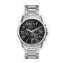 Armani Exchange Montre pour homme , mouvement chronographe, boîtier en acier inoxydable de 44 mm avec bracelet en acier inoxydab