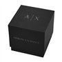 Armani Exchange Montre pour homme, mouvement à trois aiguilles, boîtier en acier inoxydable doré de 44 mm avec bracelet en acier