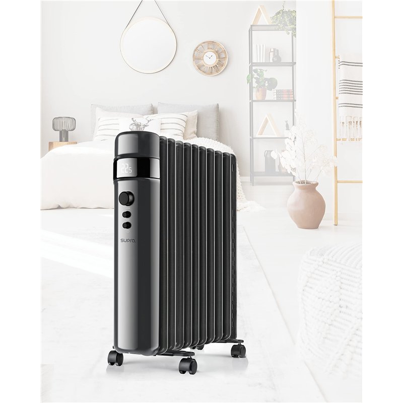 Image secondaire de SUPRA OREA 2500 Radiateur à huile 1500 W, chauffage électrique, affichage numérique, température réglable, minuteur, jusqu'à 20 