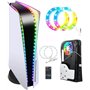 Ruban LED RGB Pour Console PS5/PS5 pro, 7 Couleurs Accessoires De Décoration à Effets Multiples Bandes Lumineuses Flexibles Pour