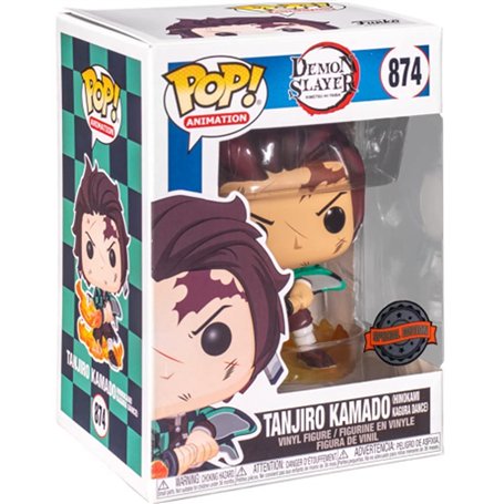 Funko Pop! Animation: Demon Slayer - Tanjiro Kamado with Ch - Brille dans Le Noir- Figurine en Vinyle à Collectionner - Idée de 