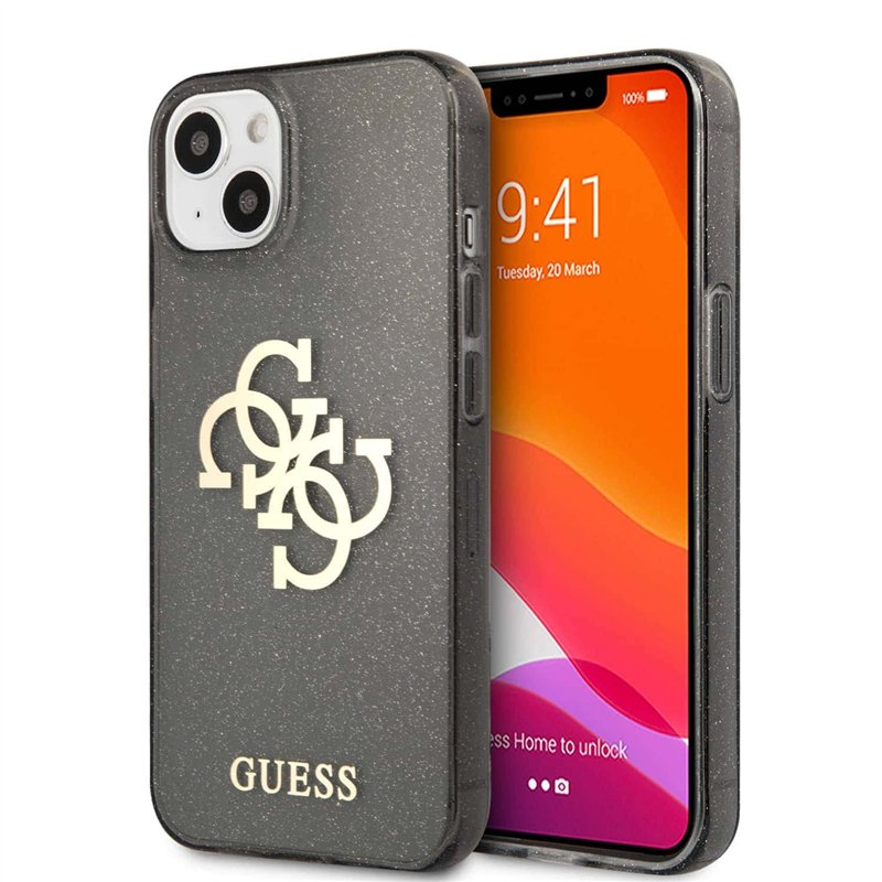 Guess GUHCP13SPCUGL4GBK Coque pour iPhone 13 Mini 5,4
