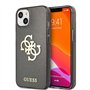 Guess GUHCP13SPCUGL4GBK Coque pour iPhone 13 Mini 5,4" Noir pailleté 4G Big Logo