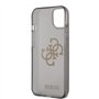 Guess GUHCP13SPCUGL4GBK Coque pour iPhone 13 Mini 5,4" Noir pailleté 4G Big Logo