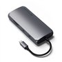 SATECHI Adaptateur MX USB-C Multiport, Double HDMI 4K, Chargeur USB-C 100W, Gigabit Ethernet, Données USB-C, pour Macbook Pro/Ai