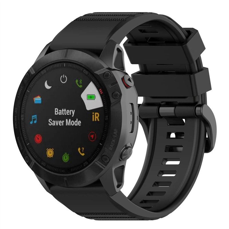 Image secondaire de HOMTERN Bracelet de rechange en silicone souple compatible avec Garmin Fenix 7X/6X/6X Pro, Fenix 5X/5X Plus/5X Sapphire, Fenix 3