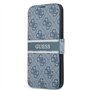 Guess GUBKP13S4GDBL Book Case 4G Stripe Étui de Protection pour iPhone 13 Mini Bleu