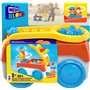 Mega Bloks Coffret de construction Wagon Tourni-Blocs avec 1 wagon tournant, 19 blocs de construction géants et 1 figurine, Joue