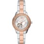 Fossil Montre pour femmes Stella, mouvement automatique, boîtier de 34 mm en acier inoxydable recyclé (au moins 50 %) avec brace