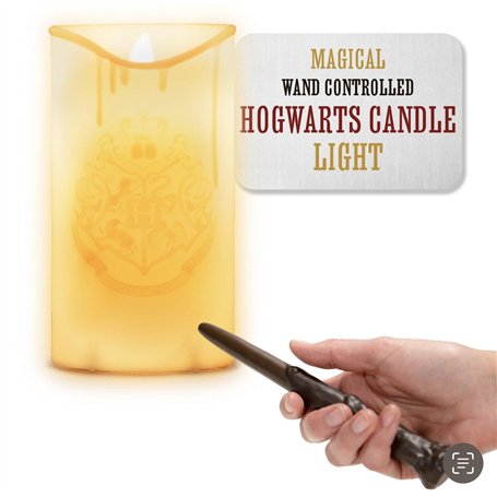 Harry Potter Bougie LED avec télécommande - Officiellement licencié, Décor lumineux pour événements à thème, Fonctionne à piles