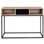 IDMarket - Console 1 tiroir Noir Boston avec rangements Design Industriel
