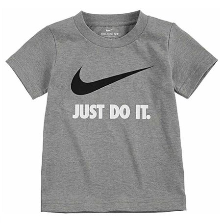 NIKE T-Shirt à Manches Courtes pour Enfant Swoosh JDI SS Gris - Marque EAN : 0633731724794 - Taille : 4-5 Ans