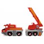 Simba 109252517 - Sam Le Pompier - Grue Jouet (50 cm) - Véhicule de Sauvetage 2 en 1 (Voiture et Grue) pour Enfants à partir de