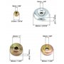 QWORK® 4pcs Kit de Écrous de Rechange en Métal pour Lames de Boîte de Vitesse, Pieces Detachees pour Debroussailleuse et Tondeus