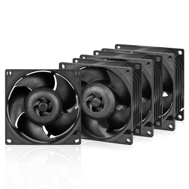 ARCTIC S8038-10K (4 Pièces) - Ventilateur Serveur, 80x80x38 mm, 500-10000 RPM, régulé par PWM, connecteur 4 Broches, 12 V DC - N