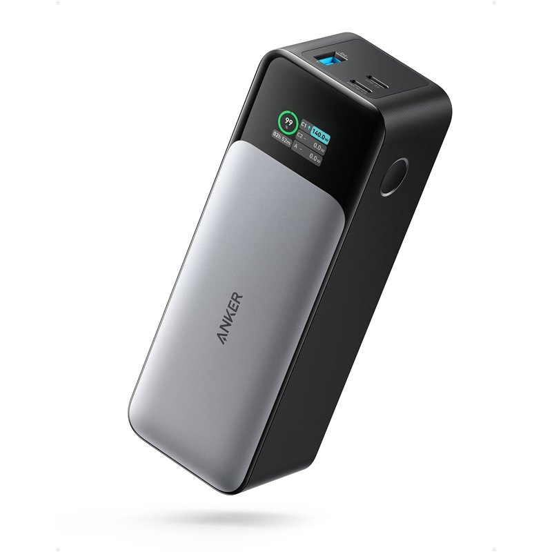 Anker Batterie Externe 737 (PowerCore 24 K) de 24 000 mAh avec 3 Ports, Puissance 140 W, écran numérique, Compatible avec iPhone