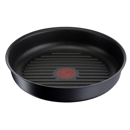 Tefal Ingenio Poêle grill 26 cm, Induction, Revêtement antiadhésif, Fonte d'aluminium, Empilable, Compatible lave-vaisselle, Eco