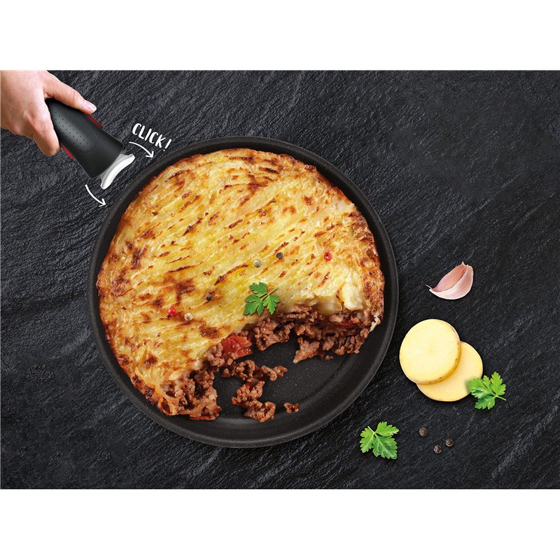 Image secondaire de Tefal Ingenio Black Stone L39996 Lot de 4 casseroles empilables avec revêtement antiadhésif Compatible induction Indicateur de t