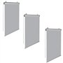 IDMarket - Lot de 3 Stores enrouleurs L.124 x H. 225 CM pour pergola Gris Clair