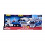 Majorette 213716000 Grand Series SOS Volvo FH-16 Camion de Police avec hélicoptère moulé sous Pression, Multicolore, Taille Uniq