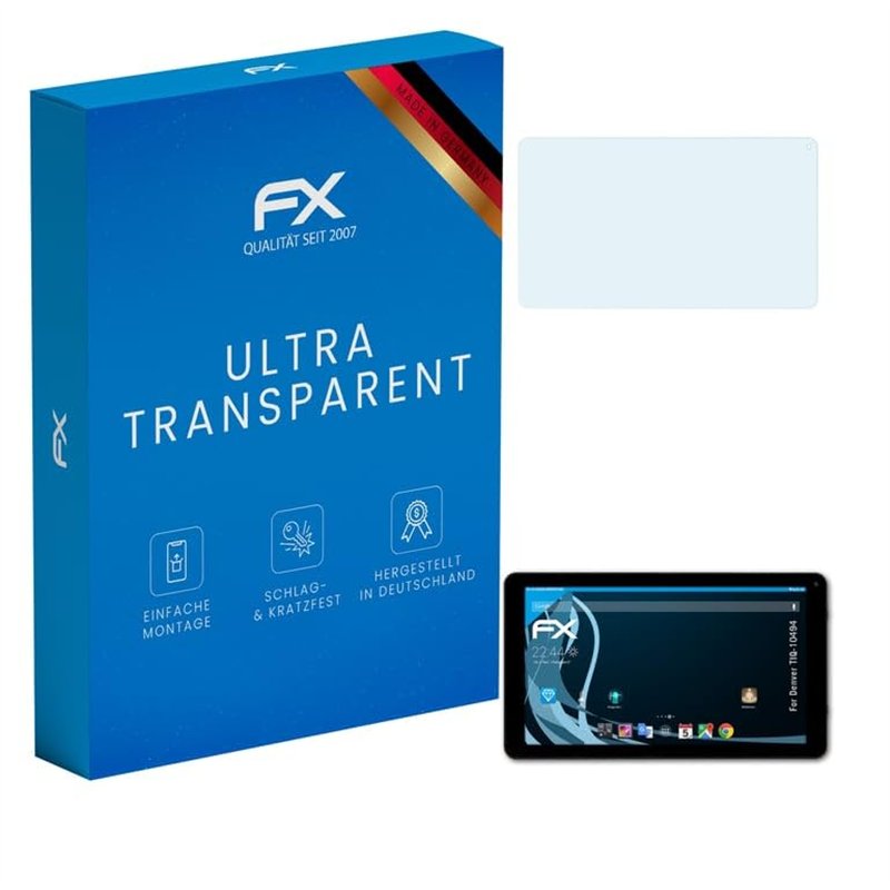 atFoliX Film Protection d'écran compatible avec Denver TIQ-10494 Protecteur d'écran, ultra-clair FX Écran protecteur (2X)