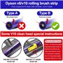 4 Bandes en Peluche Uniquement pour Les Bandes de Brosse à Rouleau à entraînement Direct Dyson Original V8 V10 avec Tournevis
