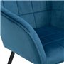 IDMarket - Lot de 2 chaises de Salle à Manger, fauteuils de Table Mady en Velours Bleu Canard