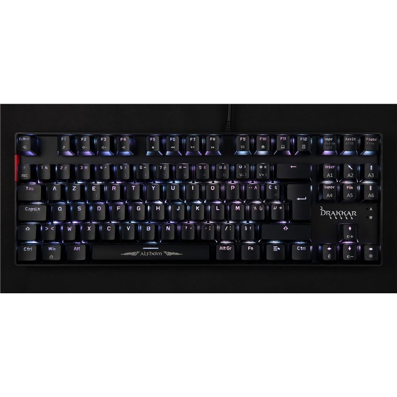 Image secondaire de Konix Drakkar Clavier Gaming Filaire mécanique Alfheim TKL AZERTY - Format TKL sans pavé numérique - Rétroéclairage RVB