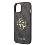 Guess CG Mobile Phone Case - Coque de téléphone pour iPhone 14 Plus en Gris 4G avec Grand Logo en métal Anti-Rayures - Coque Rig