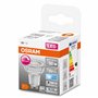 OSRAM Lampe LED dimmable Superstar avec un rendu des couleurs particulièrement élevé (CRI90), GU10-base, verre clair ,Blanc froi