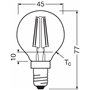 OSRAM Lampe LED dimmable Superstar avec un rendu des couleurs particulièrement élevé (CRI90), E14-base, Aspect filament ,Blanc c