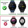 PHONILLICO Verre Trempé pour Garmin Forerunner 255 / Forerunner 255 Music [Lot de 2] [Diamètre 40mm] Film Protection Ecran Montr