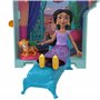 Mattel Princesses Disney Le Château de Jasmine Coffret Histoires à Empiler, maison de poupée avec mini-poupée, 2 amis et 7 éléme