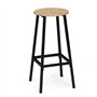 IDMarket - Lot de 4 tabourets de Bar Detroit Assise Ronde Design Industriel