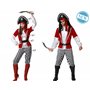 ATOSA déguisement pirate pantalon rayé noir et rouge blanc adulte M