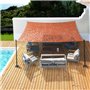 IDMarket - Voile d'ombrage rectangulaire Design ombrière Camouflage 4x6 M Terracotta